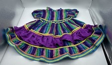 Native American Seminole Miccosukee Patchwork Handmade Colorful Girl Dress 21 