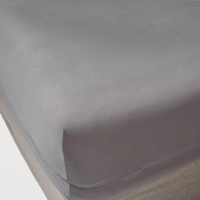 King 400 Thread Count Performance Fitted Sheet Dark Gray - Threshold: Cotton
