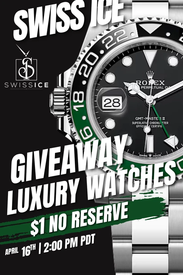 Join Now‼️ 💸 $1 LIVE WATCH AUCTION! 🔥 Rolex, Omega, Breitling NO RESERVE