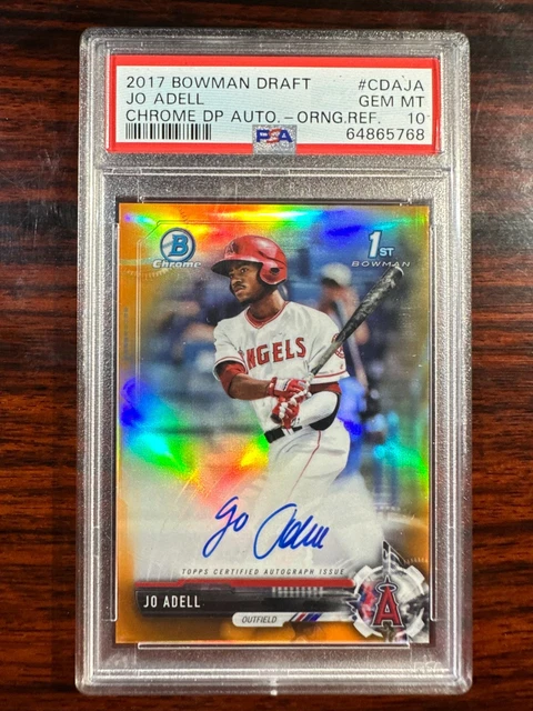 Jo Adell 2017 First Bowman Chrome Orange Refractor Auto /25 PSA 10 Angels