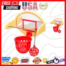 Stimulating Birdie Basketball Toy with Mirrored Surface, Ideal for Parakeets