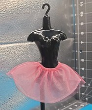 Barbie Doll Clothes-tulle dbl layer Pink SKIRT BALLET TUTU built in panty