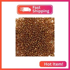 Bala Fillic Coffee Sliver Lined Color Size 3mm Seed Beads About 3600pcs/100Grams