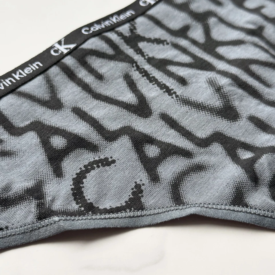 Calvin Klein 1996 棉弹力现代丁字裤内裤 CK 1996 标志灰色 尺寸 L/XL — 第 3/4 张图片