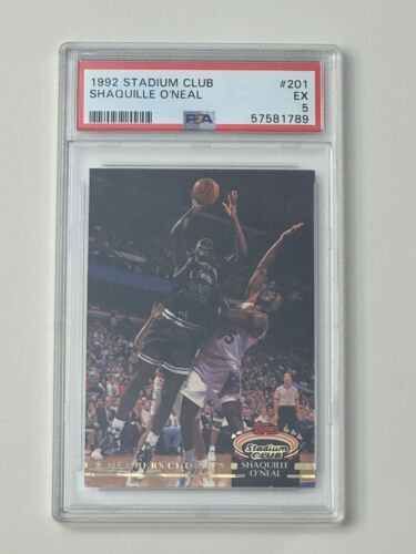 1992 Topps Stadium Club Members Choice Rookie Shaquille O’Neal #201 RC PSA 5 - Photo 1/2