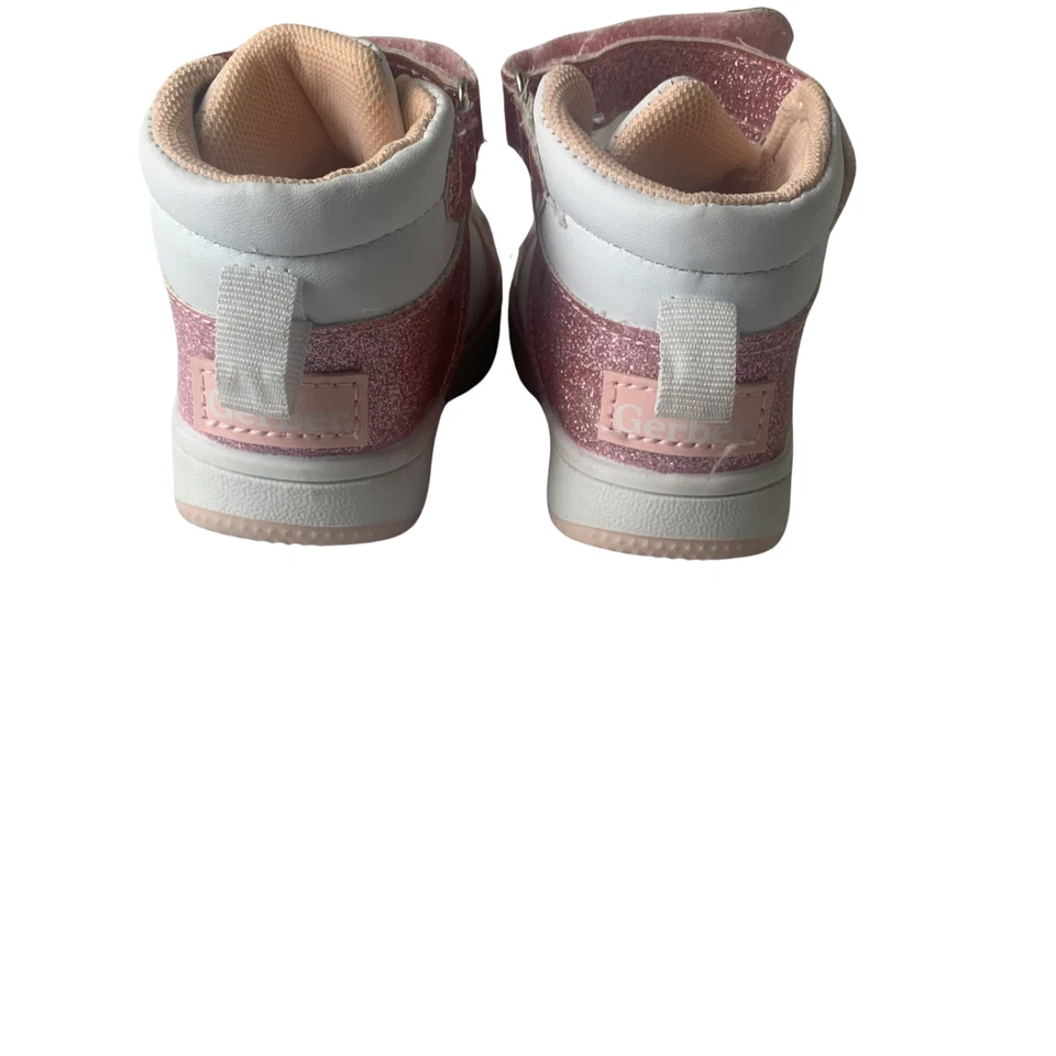 4c Gerber Rosa y Blanco Corazón Alto Soporte Tobillo Tenis Zapatos para Niño Pequeño Foto 3 de 4