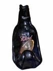 Kiln Fired Glass Art Bottle Holder spoon rest jewelry tray Budweiser Football