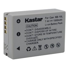 1x Kastar Battery for Canon NB-10L PowerShot G1 X G3 X G15 G16 SX40 HS SX50 SX60
