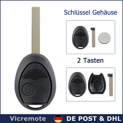Auto Schlüssel Fernbedienung Gehäuse passend für Mini Cooper R50 R53 + Batterie
