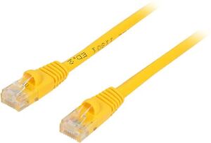 CY-CAT6-02-YL 2 ft. 24AWG Snagless Cat 6 Yellow Color 550MHz UTP Ethernet Cord - Click1Get2 Deals