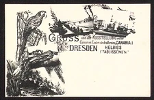 Gruss von der Ausstellung Dresden Germany Exotic Garden Parrot  Postcard