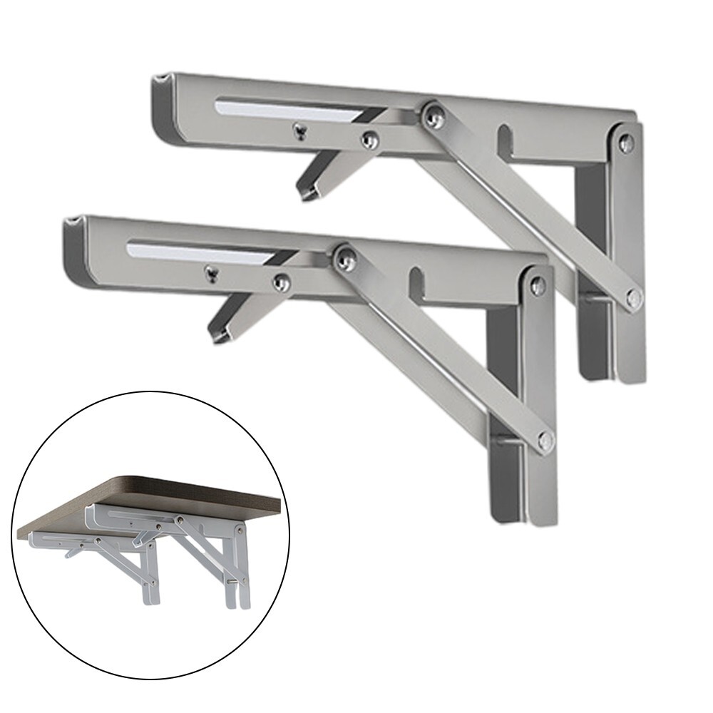 2 Pack 14 inch Heavy Duty Folding Shelf Brackets Metal Floating Shelf