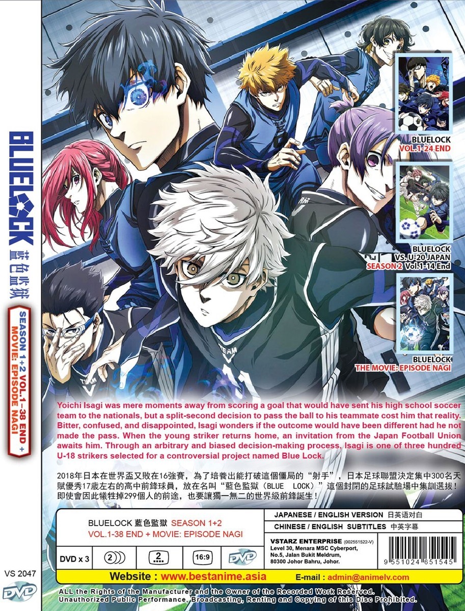 ANIME~DVD BLUELOCK SEASON 1-2 VOL.1-38 END +MOVIE:EPISODE NAGI
