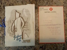 Post War WWII Eight 8th Army Soldiers Guide To Japan Booklet & Menu Card