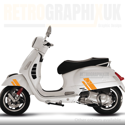 Reflektierende Aufkleber Für Vespa GTS 300 & GTS300 Sport - Seitenaufkleber In Orange