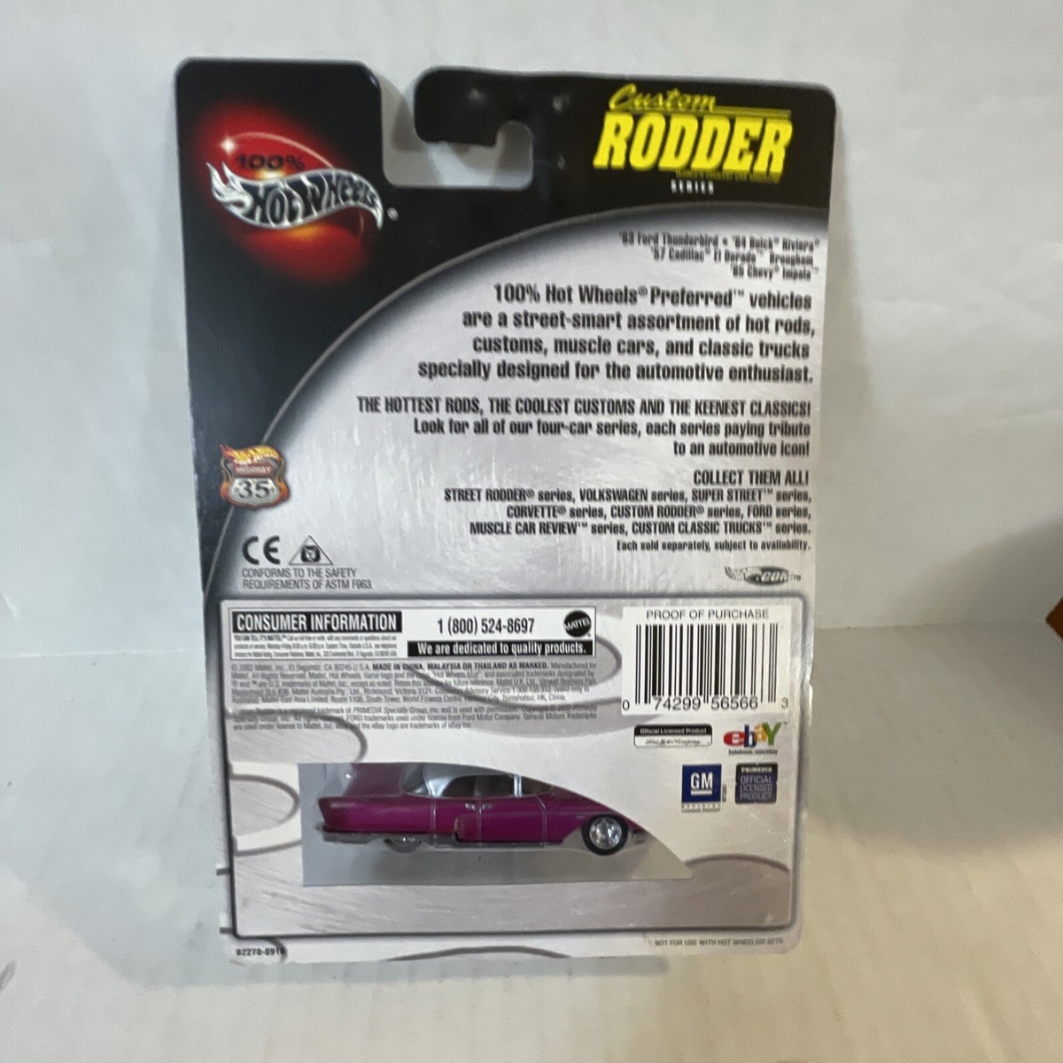 Hot Wheels 100% 1:64 Scale Custom Rodder '57 Cadillac El