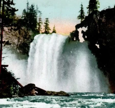 Falls of Snoqualmie Washington Postcard Detroit Publishing White Border
