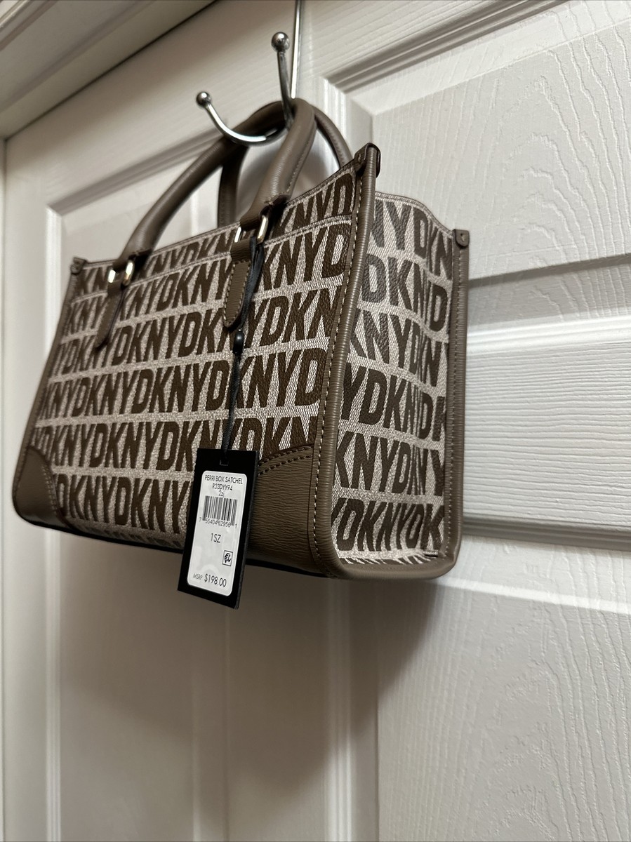 DKNY PERRI BOX SATCHEL Monogram HANDBAG R33DYY94 $198 | eBay