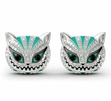 Alice in Wonderland CHESHIRE CAT Rhinestone Betsey Johnson Kitty Earrings