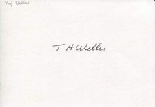 NOBEL PRIZE 1954 VIROLOGIST Thomas Huckle Weller autograph, signed card