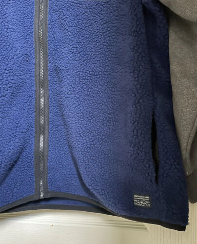 American Eagle Outfitters Men’s AEO Fleece Full Zip Jacket Coat XXXL 3XL EUC - Picture 3 of 6