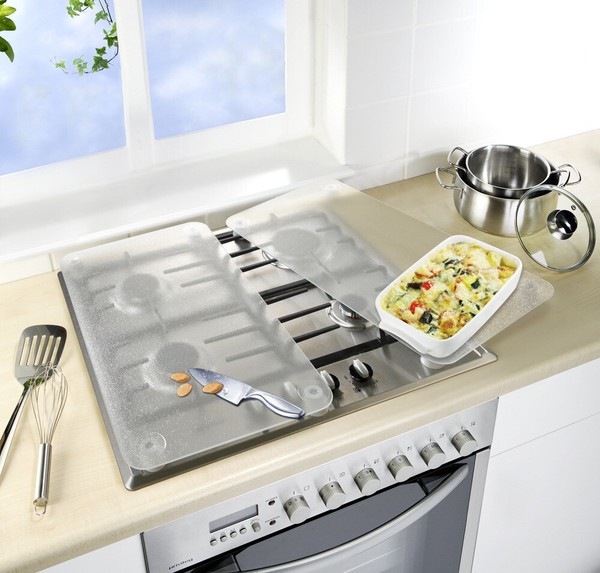 2Er Set Glasabdeckplatte Herdabdeckplatte Glasschutzplatte Schneideplatte-image