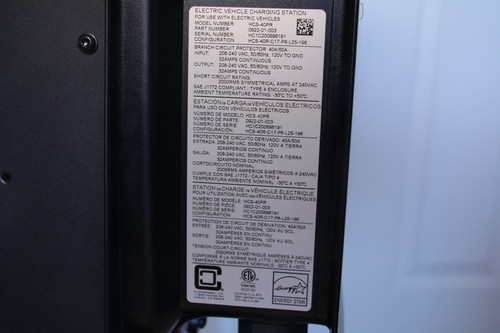 32A 220v ClipperCreek HCS-40PR - Electra Meccanica Solo EV Charger + Stand LVL 2 - Picture 6 of 8