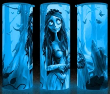 Glow in the Dark Corpse Bride Emily with Butterflies Tumbler Cup Mug 20oz