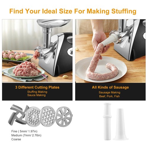 110V Electric Commercial Meat Grinder Heavy Duty Sausage Maker Mincer Stuffer - Picture 9 of 10