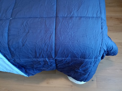 Martha Stewart Reversible Down Alternative Comforter, Blues, FULL / QUEEN - Picture 7 of 13