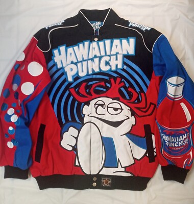 Vintage Hawaiian Punch Racing Jacket Black Red Size Large | eBay