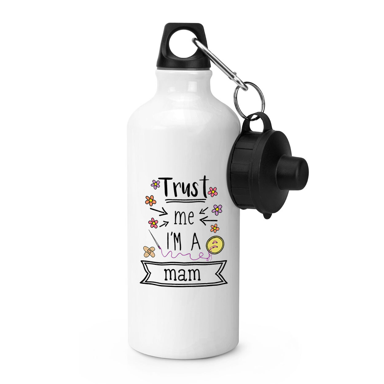 Trust Me I'm A Mam Sports Water Bottle Mum Mothers Day Best Awesome Birthday