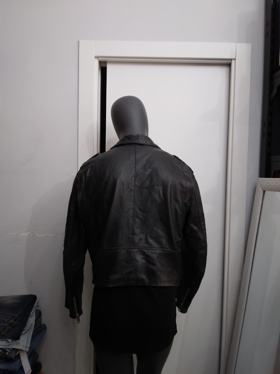 Real Leather 80s Jacket Used Men Size L Black XYC919L | eBay Real Leather 80s Jacket Used Men Size L Black XYC919L | eBay