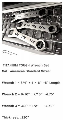 G5 Titanium 12 point Wrench 1/2” with 5/ 8” Box Wrench Spanner SAE Non Magnetic - 第 5/9 張圖片