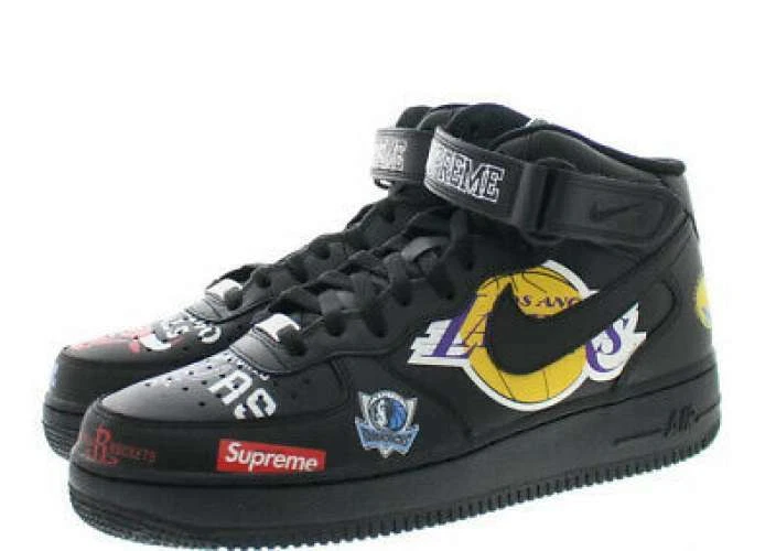 NIKE AIR FORCE 1 MID '07 / SUPREME aq8017-001 black/black