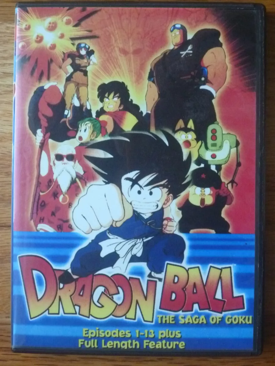 DVD - Dragon Ball Saga of Goku Eps 1-13 Plus Feature Film - Great Condition