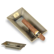 Galiner Metal 1 Slot Bronzed Cigar Ashtray Vintage Cigars Stand Holder Smoking