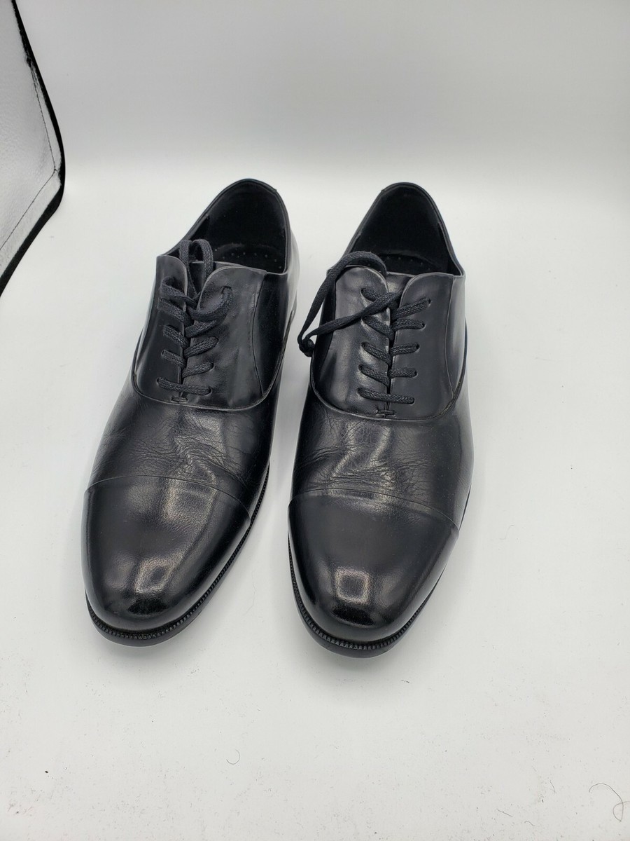 Kenneth Cole Shoes Chief Council Leather Cap toe Oxford Black KM45224LE
