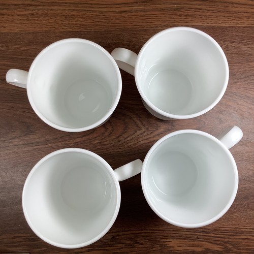 Corelle Mugs / Cups PASTEL BALLET 3.5" Set Of 4 Pink Green Blue Flowers On White - Picture 4 of 6