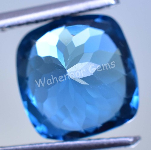 Impresionante cojín de circón azul natural de 7,20 quilates con piedras preciosas camboyanas certificadas - Imagen 9 de 9