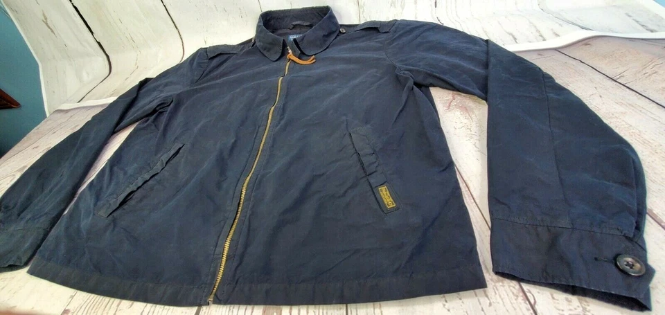 Винтажный Polo Ralph Lauren военного полный молнии подкладка куртка, женщин Lrg = мужчин S, черный - Изображение 3 из 4