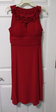 COCKTAIL EVENING PARTY DRESS RED SIZE 12 SIGNATURE BY SANGRIA
