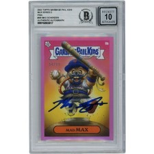 Max Scherzer Signed 22 Topps Mad Max Garbage Pail Kids /99 Card Beckett 54577
