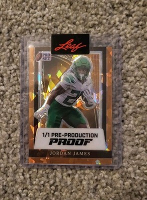 2024 Leaf Pro Set Jordan James 1/1 Pre-Production Proof Orange Cracked Ice