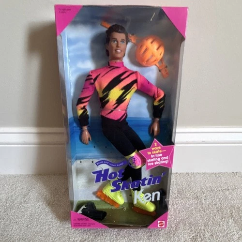 Vintage Mattel Hot Skatin' Ken Doll 12 in Articulated 1994 Skates Helmet NRFB