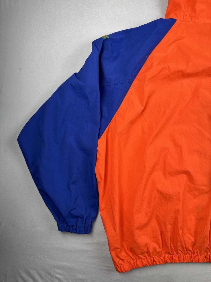 Vintage 90s Polo Ralph Lauren Sport Windbreaker Jacket Orange Blue