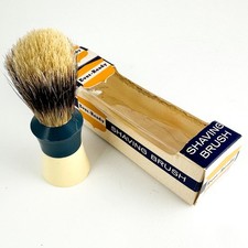 BAKELITE Vintage Ever-Ready Shaving Brush Green Cream Handle in Box 1950s   Nice