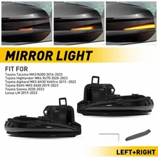 Fit Toyota Tacoma 2016-2022 Sequential Side Mirror Signal Turn Lights Smoked LED
