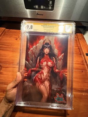 Vampirella Armageddon #9 CGC 9.8 SS Will Jack Signed Sketch Spot Gloss Virgin