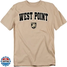 LOGOVISION U.S. Military Academy Arch Logo Secondary Unisex Adult T Shirt, Sa